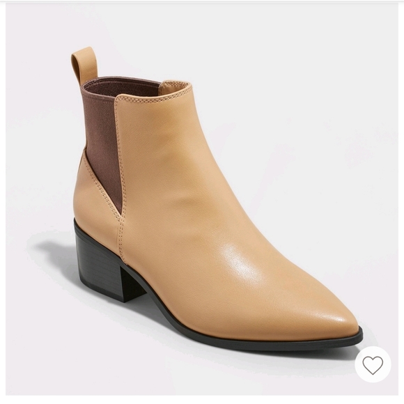 A New Day Women's Gwen Wide Width Low Shaft Heeled Boots - Picture 1 of 10